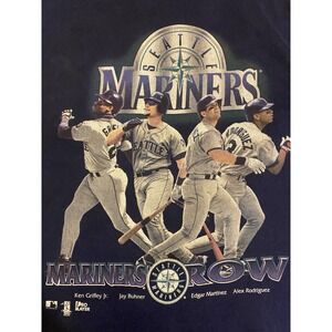 Seattle Mariners Row Shirt Vtg Pro Player Griffey Edgar Arod Buhner 1997 Men 2XL
